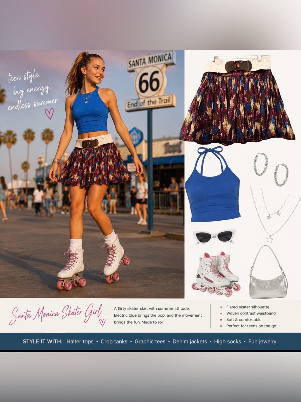 ✨ CANDIE'S Sz 5 | Mini Skater Skirt | Belted | Lined